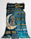 To My Son From Mom Fleece Blanket | Adult 60X80 Inch | Youth 45X60 Inch | Colorful | Bk3972