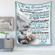 Grandma Gift For Grandson Carry You In My Heart Fleece Blanket Sherpa Blanket