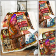 Black Woman With A Book Sofa Throw Blanket 