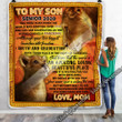 Mom To Son, Senior 2020, Lion Sofa Throw Blanket Shb92 