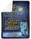 Don'T Give Up For Any Reasons Wolf Deserted Forest Mama Gift For Son Sherpa Blanket