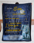 Don'T Give Up For Any Reasons Wolf Deserted Forest Mama Gift For Son Sherpa Blanket