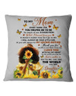 Sunflower You Will Be My Loving Mother Daughter To Mom Fleece Blanket Pillow Cover