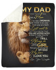 Lion Daughter To Dad You Are Appreciated Fleece Blanket Sherpa Blanket