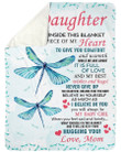 To My Daughter There Is A Peace Of My Heart Dragonflies Fleece Blanket Sherpa Blanket