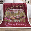 Flamingo Merry Christmas Hn2410081F Sherpa Fleece Blanket