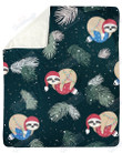 Christmas Accessories Pattern Sloth Yq1101398Cl Fleece Blanket