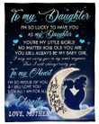 Lovely Message From Mother Gifts For Daughters Fleece Blanket