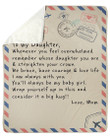 Love Letter From Dad To Daughter You'Ll Always Be My Baby Girl Fleece Blanket Sherpa Blanket