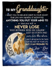 Lovely Message From Oma For Granddaughters Fleece Blanket