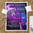 Wolf To My Daughter Sou Proud Of You Love Dad Sherpa Blanket