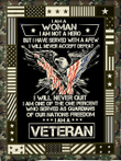
	Female Veteran Blanket I Am A Woman I Am Not A Hero I Am A Veteran Atm-Usbl74 Fleece Blanket