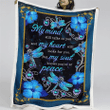 Fleece Giving Dragonfly Lovers My Mind Still Talks To You Sherpa Blanket