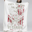 Papa The Man, The Myth, The Veteran Sherpa Blanket