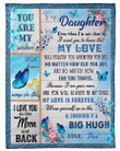 Dad To Daughter My Love Will Follow You Wherever You Go Th2512455Cl Fleece Blanket