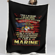 I Am A Marine I Was A Warrior 3D Sherpa Blanket