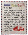 Dad To Truckers Son You Will Always Be Safe Th2512508Cl Fleece Blanket