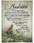To My Husband I Love You Forever And Always Cardinals Gs-Cl-Dt1603 Fleece Blanket