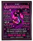 Purple Butterflies You'Re Never Out Of My Mind Grandma To Granddaughter Fleece Blanket Fleece Blanket