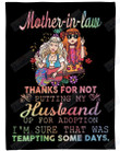 To My Mother-In-Law Hippie Kl1609195Cl Fleece Blanket