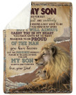 Telling Others You Are My Son Lion Papa Gift For Son Sherpa Blanket