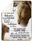 Mom Gift For Daughter Meaningful Message Remember That I Love You Sherpa Blanket