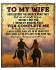 I Found My Missing Piece You Complete Me Horse Husband Gift For Wife Fleece Blanket