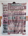 Life Gave Me The Gift Of You Mum And Dad Gift For Daughter Fleece Blanket Sherpa Blanket
