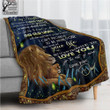 Lion Dad To Daughter This Old Lion Will Always Have Your Back Fleece Blanket