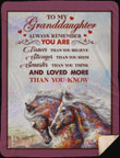 To My Granddaughter Horse Sherpa Fleece Blanket Ykbq