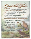 To My Granddaughter I'M Always Right Beside You Gs-Cl-Dt1603 Fleece Blanket