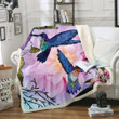 Couple Hummingbird Colorful Gs-Cl-Kc2306 Fleece Blanket
