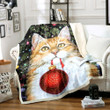 Christmas Cat Sherpa Fleece Blanket Kohe