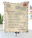 To My Daughter - Message Gs-Cl-Dd1208 Fleece Blanket