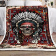 Skull Native American Gs-1905Tl Fleece Blanket
