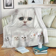 Cute White Cats Gs-Cl-Ml2004 Fleece Blanket