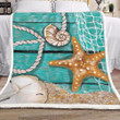 Seashell Starfish Sherpa Fleece Blanket Kols
