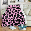 Black And Pink Cow Yq2701339Cl Fleece Blanket