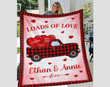 Personalized Happy Valentine Day Blanket Loads Of Love Valentine Blanket Red Truck Valentine Blanket Aniversary Blanket