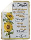Personalized To My Daughter Sunflower Fleece Blanket From Mom Never Forget That You Are My Sunshine Great Customized Blanket For Birthday Christmas Thanksgiving