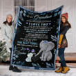 Elephant To My Grandson Yw1301043Cl Fleece Blanket