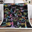 Owl Rainbow Vd0211208F Sherpa Fleece Blanket