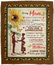 To My Mom It’S Not Easy For Woman To Raise A Man From Son Fleece Blanket, Quilt Blanket
