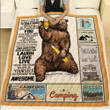 Wozoro Quilt Blanket Camping Today Is A Good Day Bear Beer Twin Queen King Size