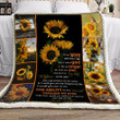 (Xh23) Customizable Sunflower Blanket - To My Wife - The Beat Of My Heart