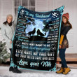 Woft Wife To My Husband Fleece Blanket Never Forget I Love U, I Wish Could Turn Back The Clock - Valentine'S Day Gifts - Valentine Gift For Husband - Blanket Valentine For Husband