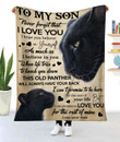 Panther Mom To My Son Never Forget That I Love You. I Hope You Believe In Yourself As Much As Believe In You- Fleece Blanket
