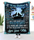 Woft Wife To My Husband Fleece Blanket Never Forget I Love U, I Wish Could Turn Back The Clock - Valentine'S Day Gifts - Valentine Gift For Husband - Blanket Valentine For Husband