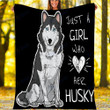Custom Blanket Husky Dog Blanket - Dog Gifts - Fleece Blanket