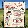 Couples Husband To Wife Fleece Blanket When I Tell You I Love You I Don'T Say It Out Of Habit Or To Make Conversation - Valentine'S Day Gifts - Valentine Gift For Wife - Blanket Valentine For Wife